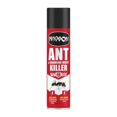 Nippon Ant & Crawling Insect Control Spray 300Ml Fast Acting Spray For Indoor & Outdoor Use from B&Q
