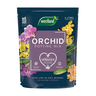 Westland Orchid Potting Mix 4L Free Draining Peat Free Blend For Healthy Roots And Bright Long Lasting Flowers from B&Q