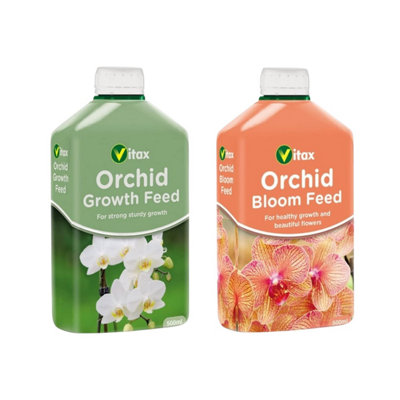 Vitax Orchid Growth & Bloom Liquid Feed Both In 500Ml For Strong Roots Healthy Plants And Bigger Flowers from B&Q