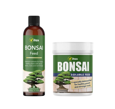 Vitax Bonsai Feed Set Liquid & Soluble Feed 200G For Strong Roots Healthy Growth & Compact Foliage 250Ml B&Q