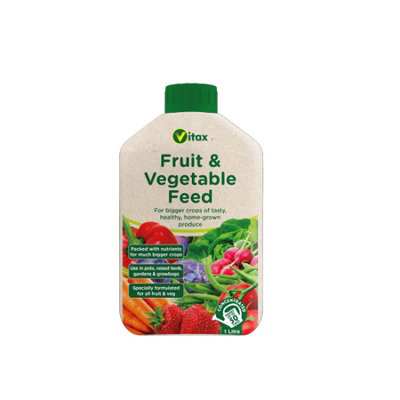 B&Q -  Liquid Fruit & Vegetable Feed 1L Fast Acting Nutrients For Healthier Stronger Bigger Tastier Homegrown Crops