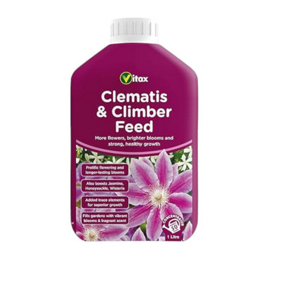 Vitax Liquid Clematis & Climbing Plant Feed 1L Fast-Acting Fertiliser For Prolific Flowering Brighter Blooms & Healthy Growth from B&Q