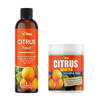 B&Q -  Citrus Feed Kit Liquid Feed 250Ml & Winter Soluble Feed 200G For Strong Growth Healthy Foliage & Fruiting Citrus Plants