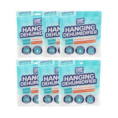 Damp Catcher Hanging Moisture Absorber 6 Packs Of 230G Each Dehumidifier Bags For Preventing Damp Mould Mildew from B&Q