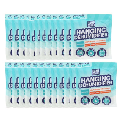 Damp Catcher Hanging Moisture Absorber 24 Packs 230G Each Dehumidifier Bags For Preventing Damp Mould Mildew from B&Q