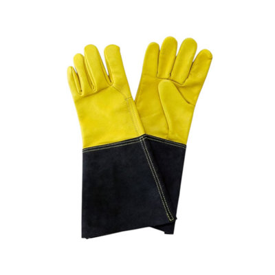 Westland Kent & Stowe Ladies Medium Leather Gauntlet Gloves With Extended Cuff For Gardening And Pruning from B&Q