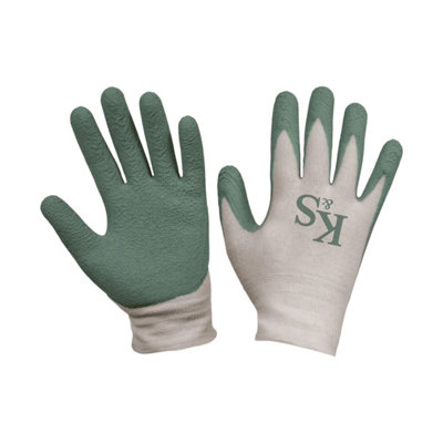 B&Q -  Kent & Stowe Bamboo Gardening Gloves Medium Soft Hypoallergenic & Flexible For Pruning And Planting