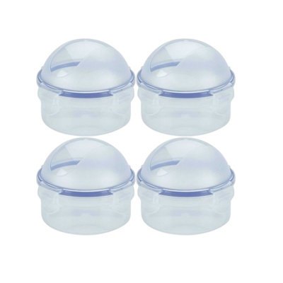LocknLock Lock & Lock Airtight Food Storage Containers Pack Of 4 Leakproof Stackable Microwave Freezer & Dishwasher Safe from B&Q