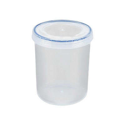 B&Q -  Round Food Storage Container Twist Lock Airtight Leak Proof Bpa Free Microwave Dishwasher Safe Transparent 900Ml