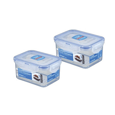 Locknlock Classic Food Storage Container Rectangular 470Ml - Clear - Image 3