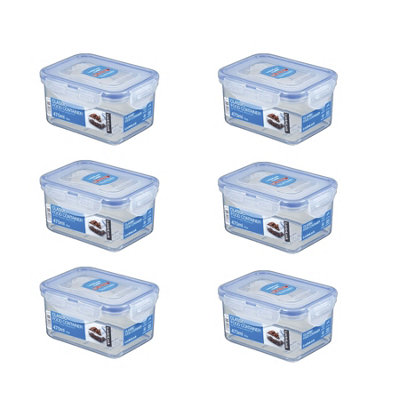 Locknlock Rectangular Airtight Food Storage Container Box Bpa Free 470Ml X 6 Pack from B&Q