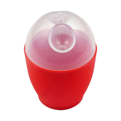 Good2Heat Microwave Egg Cooker Red With Clear Lid Bpa Free Non Stick Dishwasher Safe Kitchen Egg Poacher from B&Q