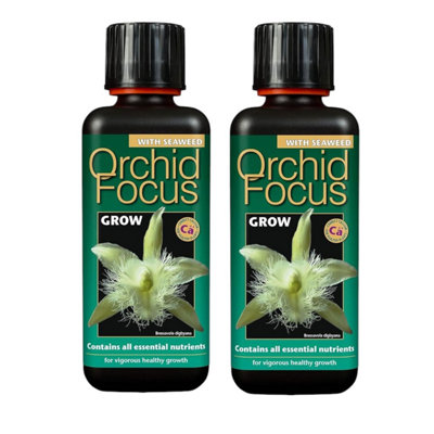 Growth Technology Orchid Focus Grow Fertiliser 300Ml Pack Of 2 For Healthy Vegetative Growth Of Leafs And Shoots from B&Q