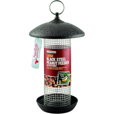 Gardman Large Steel Peanut Bird Feeder Black - Image 3
