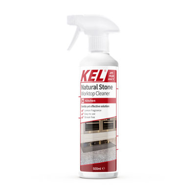 Kel - Natural Stone Worktop Cleaner Spray, Granite & Marble Worktop Cleaner, Gentle Kitchen Cleaning & Degreaser - 500Ml