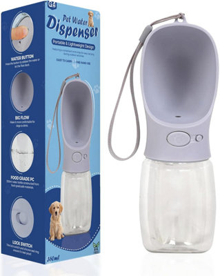G4Gadget Portable Dog Water Bottle 350Ml Leak Proof Pet Dispenser For Travel And Walking from B&Q