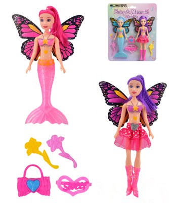 Fairy & Mermaid Play Set Dolls And Accessories Bright from B&Q