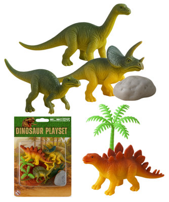 Dinosaur Playset Colourful Jurassic Era Toy from B&Q