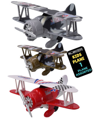 Die Cast Toy Stunt Planes Pull Back Spinning Propeller from B&Q