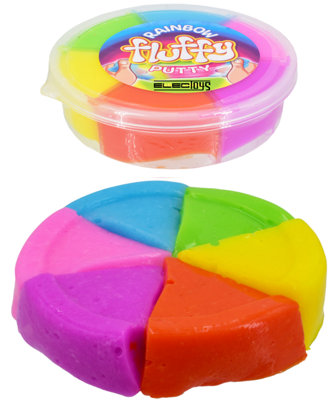 Fluffy Putty Rainbow Colours Modelling Compound Sensory from B&Q