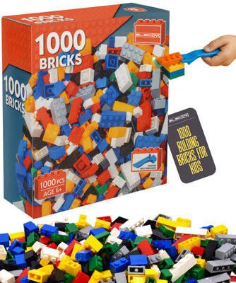 Construction Toy Bricks Multicolour Interlocking Set from B&Q