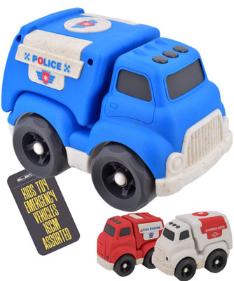 B&Q Emergency Toy Vehicles Bio Plastic For Toddlers Play