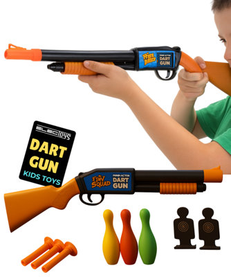 Toy Dart Gun Shooting Game Set Pump Action Foam Darts from B&Q