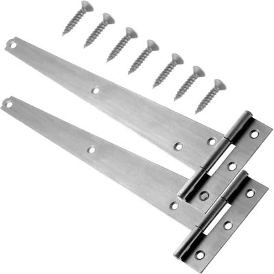 Primes Diy 150mm T-Hinge Zinc Japanned T Strap Hinges Ideal For External Use On Gate Doors Shed Door And Barn Door (Pair) from B&Q