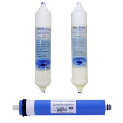 B&Q - 3 Stage Aquarium Compact Reverse Osmosis Replacement Water Filters By  And 150Gpd Membrane