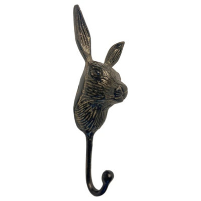 Thorness Sturdy Wall Mounted Cast Iron Rabbit Head HookHanger For HatsCoatsClothesPerfect Around The Home. from B&Q