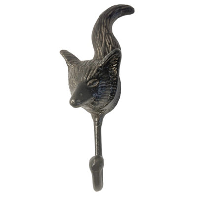 Thorness Sturdy Wall Mounted Cast Iron Fox Head HookHanger For HatsCoatsClothesPerfect Around The Home. from B&Q