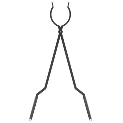Thorness Extra Long Cast Iron 40 Fire Tongs Scissor Type Firewood Tongs For Fireplace Fire Pit from B&Q