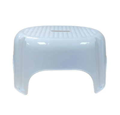  - Large White Step Stool Anti Slip Single Household Step Stool Seat