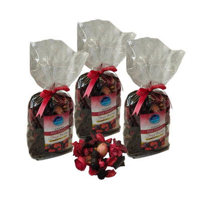 Pan Aroma 3X Juicy Berries Pot Pourri Scented Home Botanicals Aromatic Fruity Scent 180G Bag from B&Q