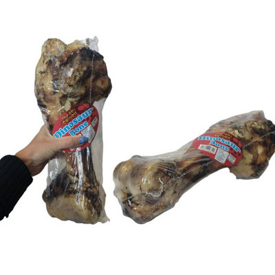 Munch & Crunch 2X Large Whole Roasted Dog Bone Treat Natural Jumbo Dino Bone Extra Large from B&Q