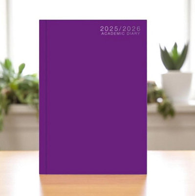 Tallon Purple A5 Academic Diary Week To View School Planner Hard Cover Organiser from B&Q