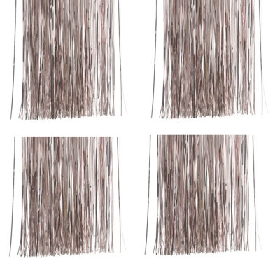 Decoris 4X Blush Pink Lametta Foil Tinsel Garland Strand Christmas 50Cm X 40Cm from B&Q