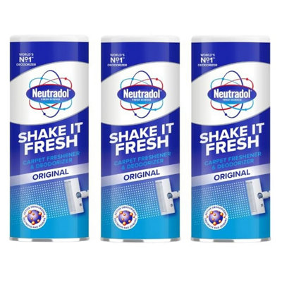B&Q - 3X  Carpet Freshener Deodoriser Odour Eliminator Original Scent 350G