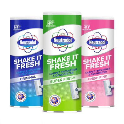 B&Q - 3  Carpet Freshener Deodoriser Set Odour Eliminator Original Fresh 350G
