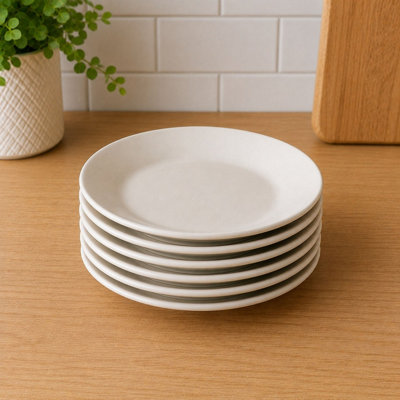 SupaHome 6X Porcelain Side Plate 7.5 Inch Small Snack Serving Plate Dessert Bread