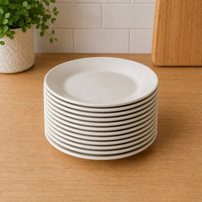 SupaHome 12X Porcelain Side Plate 7.5 Inch Small Snack Serving Plate Dessert Bread