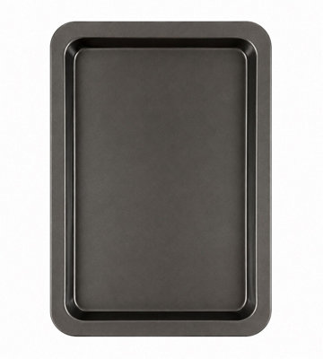 Basiks Non-Stick Baking Tray Bakeware Oven Sheet Roasting Tin 12 Inch - Grey - Image 3