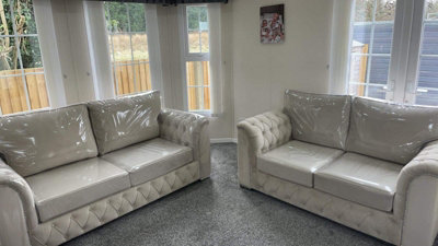 B&Q 3+2 Malibu - Cream Fullback Sofas