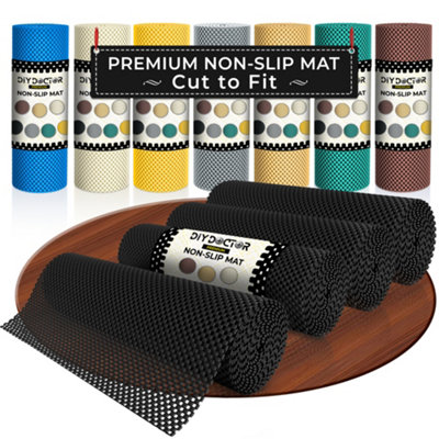 Diy Doctor Anti Slip Gripper Rolls4 Pack 190X30Cm BlackNon Slip Pvc MattingRug Gripper And Shelf Liner from B&Q