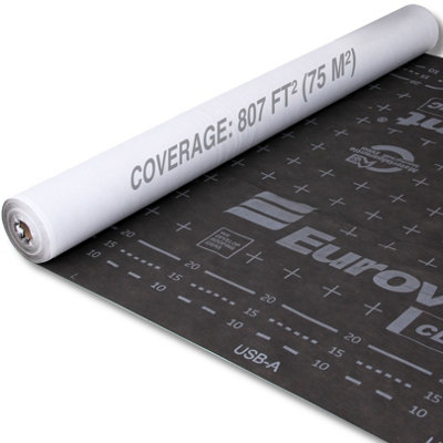 B&Q -  Breathable Membrane Roofing Underlay 120 GsmRoll 1.5 X 50 M Covers 75 M²3-Layer Vapour Permeable Roof Underlay For Roofs