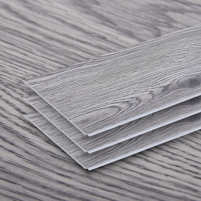 Novecrafto Spc Vinyl Floor Tiles 15.2 X 91.4Cm2.36M² PackWaterproof Rigid Core Lvt Flooring Vinyl With 1mm Ixpe LayerGrey Oak Effect from B&Q