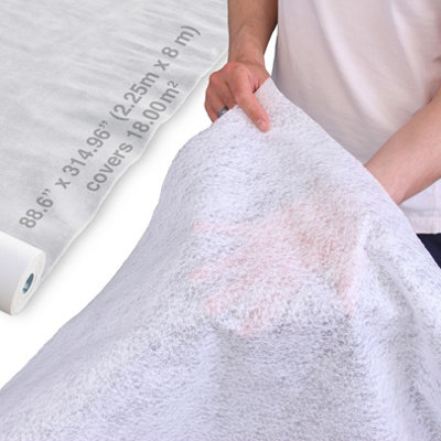 B&Q -  Non Woven Geotextile Membrane2.25M X 8M (18M²)100 Gsm Drainage Fabric For SoakawaysFrench Drain & Gravel
