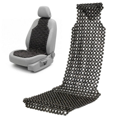 Novecrafto Wooden Beaded Car Seat CoverNatural Wood Bead Massager For VanTruck & TaxiBreathable Cooling Cushion from B&Q
