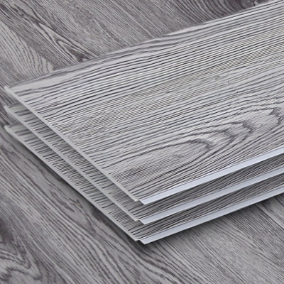 Novecrafto Spc Vinyl Floor Tiles 15.2 X 91.4Cm4.72M² PackWaterproof Rigid Core Lvt Flooring Vinyl With 1mm Ixpe LayerGrey Oak Effect from B&Q
