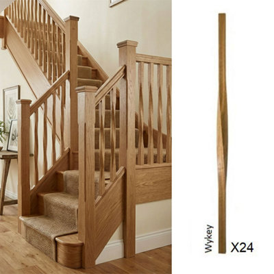 Oak Spindle Wykey 32mm X 32mm X 900mm24 Pack Uk Manufactured Traditional Products Ltd from B&Q